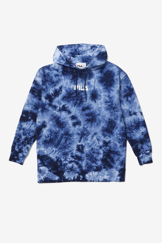 Fila Presley Tie Dye Hoodie Blue - Womens - 24361WZAK